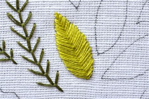 embroidery leaf patterns